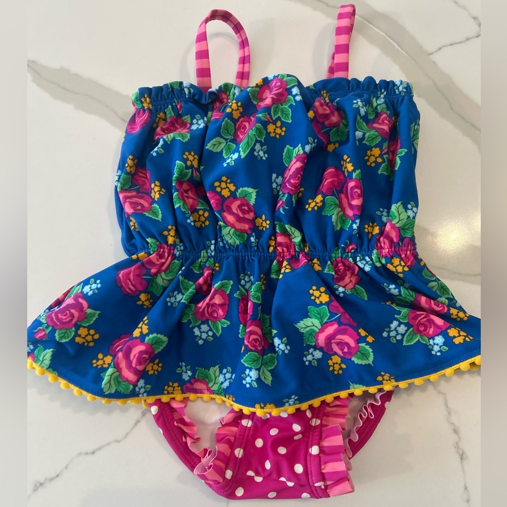 Matilda Jane baby swimsuit one piece polka dot floral 12-18 months